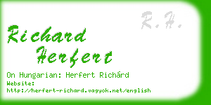 richard herfert business card